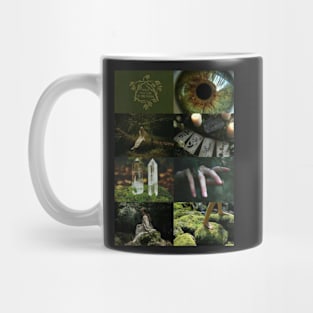 green forest collage Mug